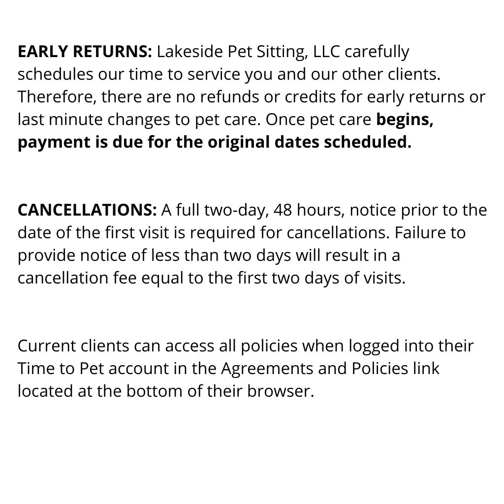 Early Return and Cancellation Policies